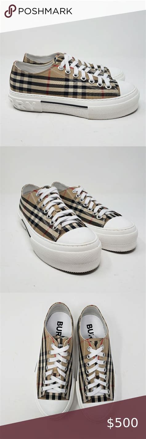 burberry checked canvas sneakers|Burberry Women's Jack Vintage Check Low Top Sneakers .